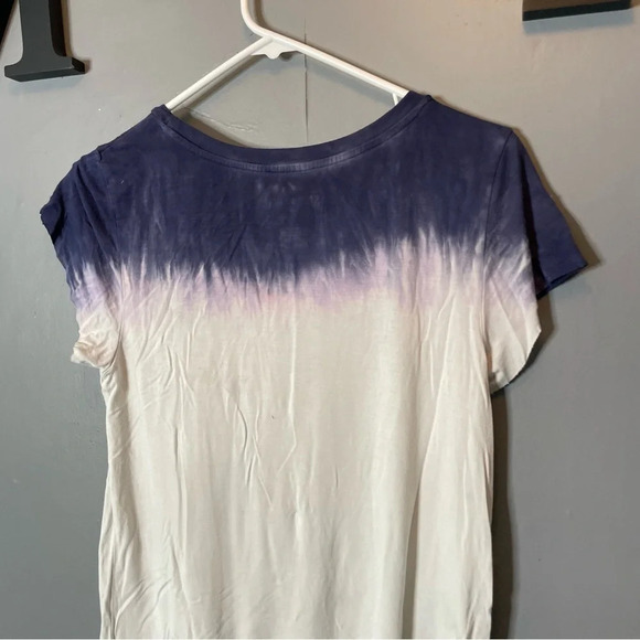 American eagle blue ombré front tie short sleeve tshirt size small - Picture 8 of 9